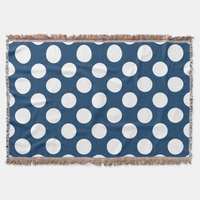 Blue Polka Dots, Polka Dot Pattern, Dots Decke (Vorderseite)