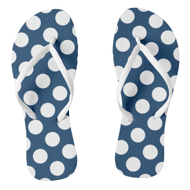Blue Polka Dots, Polka Dot Pattern, Dots Flip Flops (Fußbett)