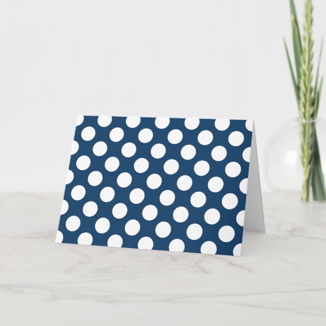 Blue Polka Dots, Polka Dot Pattern, Dots Karte (Vorderseite)