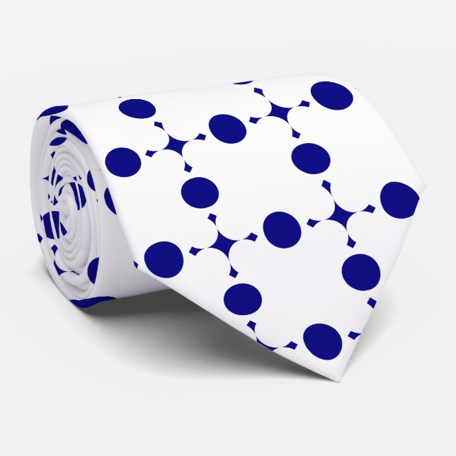 Blue Polka Dots, Polka Dot Pattern, Dots Krawatte (Gerollt)