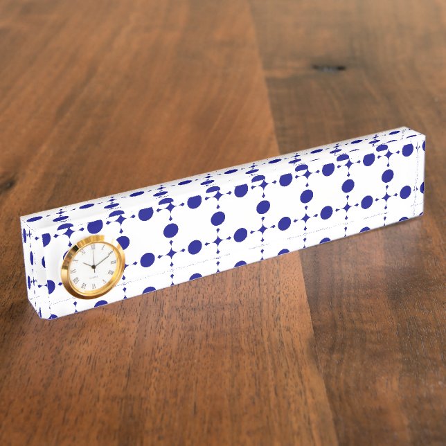 Blue Polka Dots, Polka Dot Pattern, Dots Namensplakette (Seite)