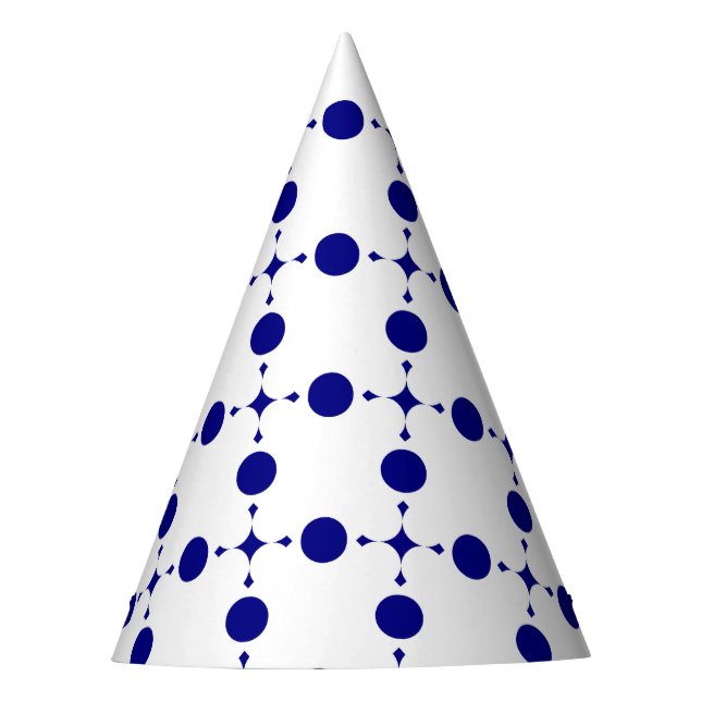 Blue Polka Dots, Polka Dot Pattern, Dots Partyhütchen (Vorderseite)