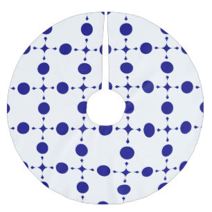 Blue Polka Dots, Polka Dot Pattern, Dots Polyester Weihnachtsbaumdecke