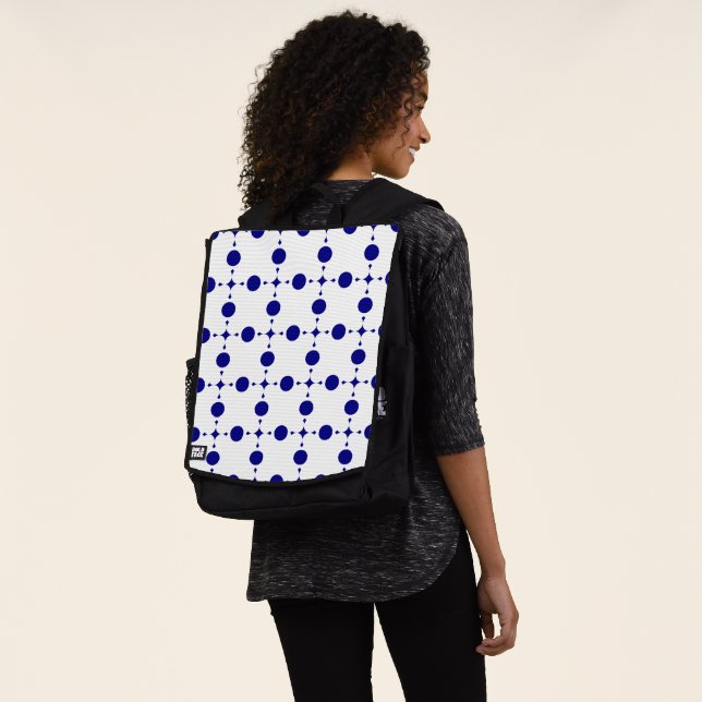 Blue Polka Dots, Polka Dot Pattern, Dots Rucksack (Ausgewaschen)