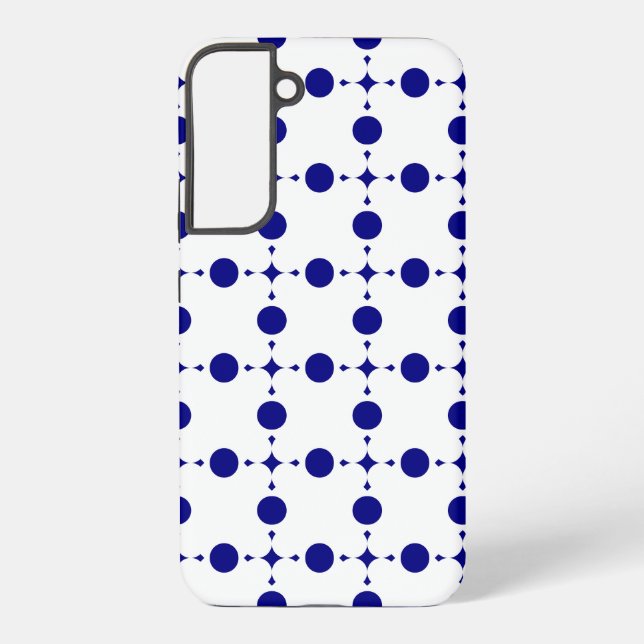 Blue Polka Dots, Polka Dot Pattern, Dots Samsung Galaxy Hülle (Rückseite)