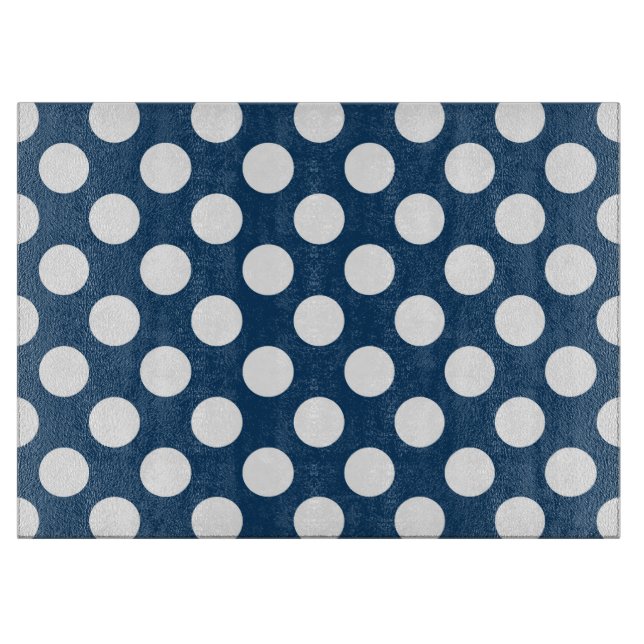Blue Polka Dots, Polka Dot Pattern, Dots Schneidebrett (Vorderseite)