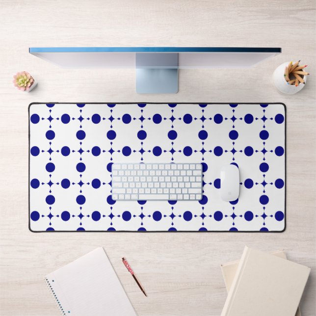 Blue Polka Dots, Polka Dot Pattern, Dots Schreibtischunterlage (Büro 1)
