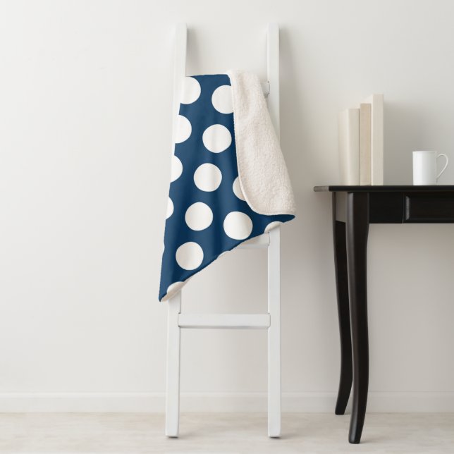 Blue Polka Dots, Polka Dot Pattern, Dots Sherpadecke (Beispiel)