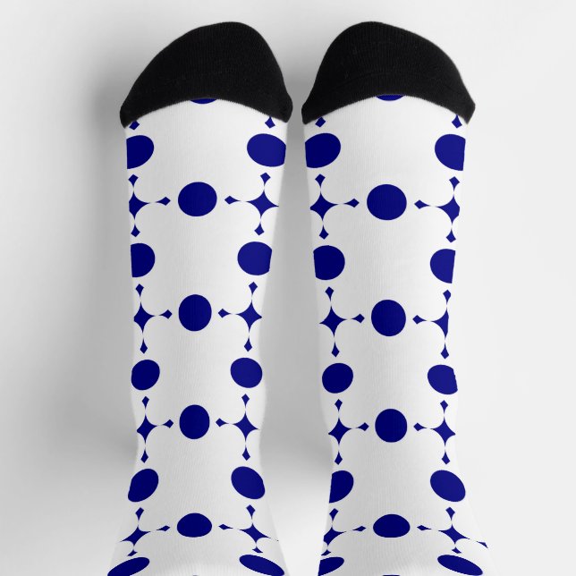 Blue Polka Dots, Polka Dot Pattern, Dots Socken (Oben)