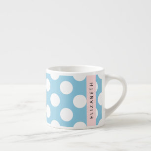 Blue Polka Dots, Polka Dot Pattern, Ihr Name Espressotasse