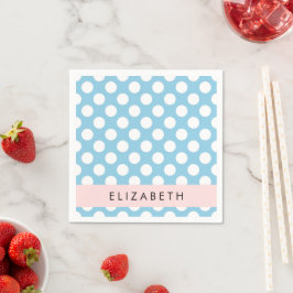Blue Polka Dots, Polka Dot Pattern, Ihr Name Serviette