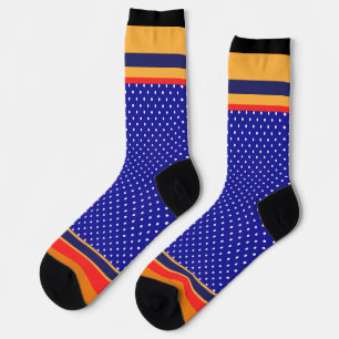 Blue Polka Dots + Streifen Socken