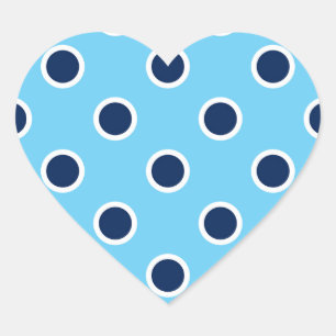 Blue Polka Punkte auf Sky Blue Stickers