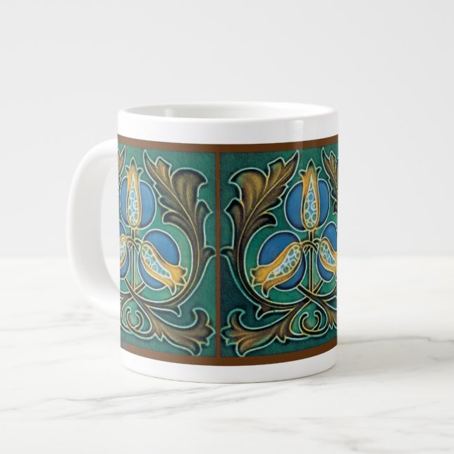 Blue Pomegranate Majolica Jumbo-Tasse (Vorderseite Links)
