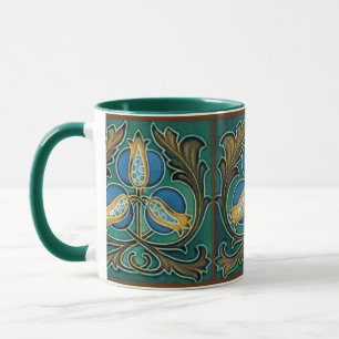 Blue Pomegranates Imitats Majolica Vintage Kunst T Tasse