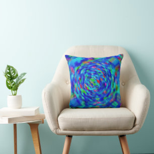 Blue Pond Ripple Kissen