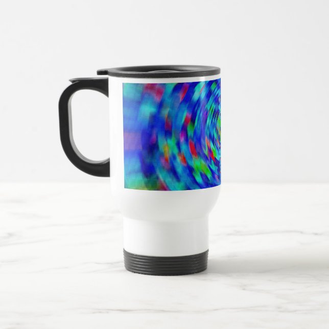 Blue Pond Ripple Reisebecher (Links)