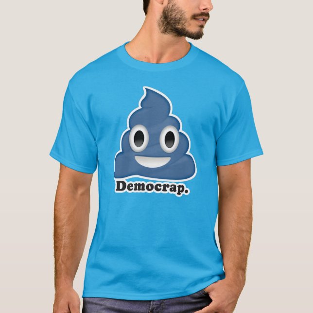 Blue Poo Democrap T-Shirt (Vorderseite)