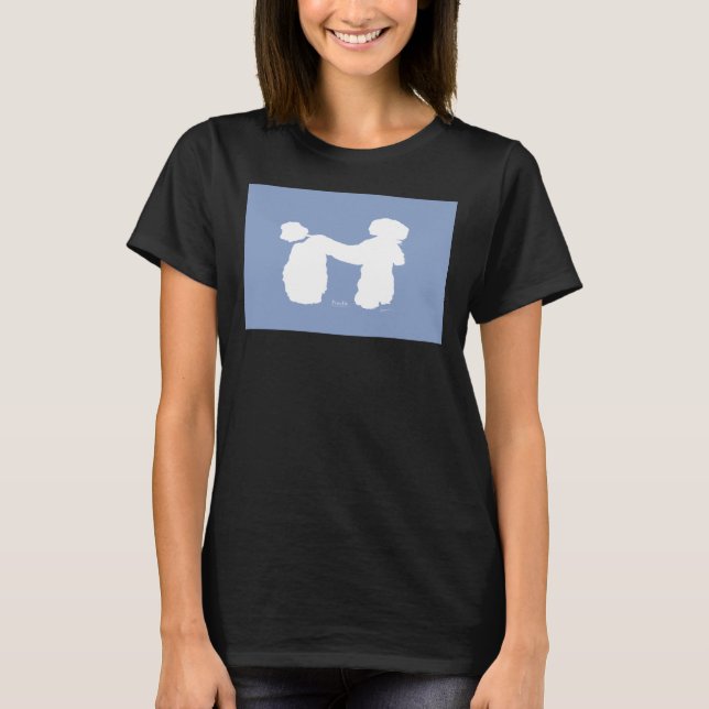 Blue Poodle Dog Tony Fernandes T-Shirt (Vorderseite)