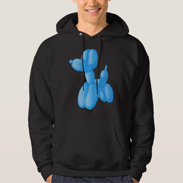 Blue Poodle Hoodie (Vorderseite)