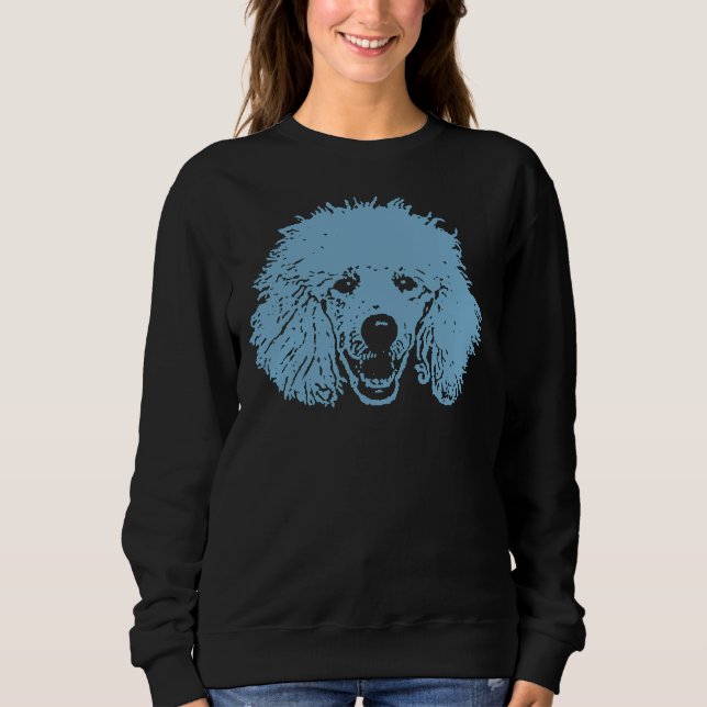 Blue Poodle Sweatshirt (Vorderseite)