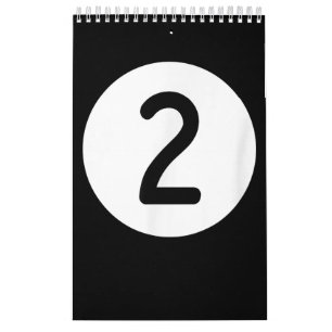 Blue Pool Ball Nummer zwei Billard Snooker Kalender