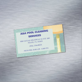 Blue Pool-Wartung Magnetische Visitenkarte