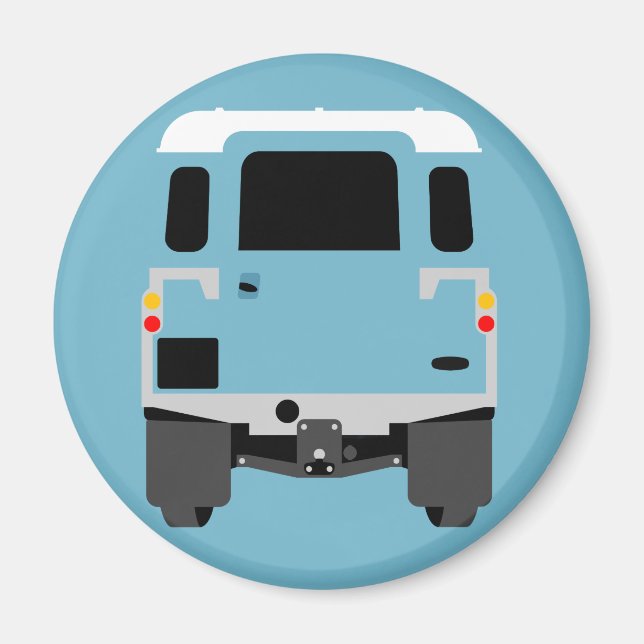 Blue Pop art Classic MK3 Land Rover Magnet (Vorne)