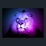 Blue Pop Art Lion - Wilde Tierfotografie Poster<br><div class="desc">Schwarz-Weiß-Tierfotografie-Kunstwerke - Nah-oben Löwe das King-Foto-Poster - Wildlife and Nature Art Fotografy from Africa - King Löwe-Portrait gedreht</div>