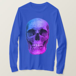 Blue Pop Art Retro Stilvolle Skull T-Shirt