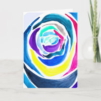 Blue Pop Art Rose Aquarell