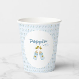 Blue Poppin Flaschen Boy Baby Dusche Pappbecher
