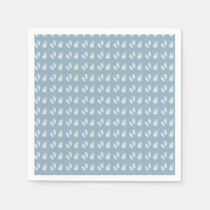 Blue Poppin Flaschen Boy Baby Dusche Serviette