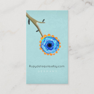 Blue Poppy One allein Visitenkarte