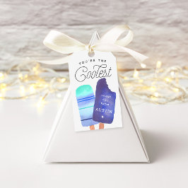 Blue Popsiday Party Dankeschön an Sie Geschenkanhänger