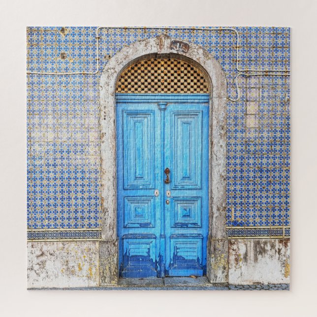 Blue Portugal Door Puzzle (Vertikal)