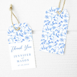 Blue Porzellan Hochzeit danke Ihnen Geschenk Gefal Geschenkanhänger