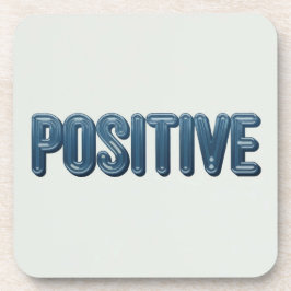 Blue Positive Affirmative White Untersetzer