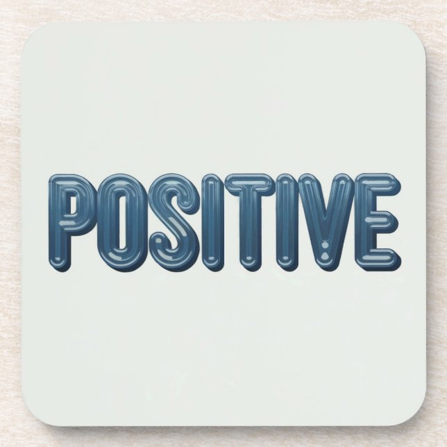 Blue Positive Affirmative White Untersetzer (Vorderseite)