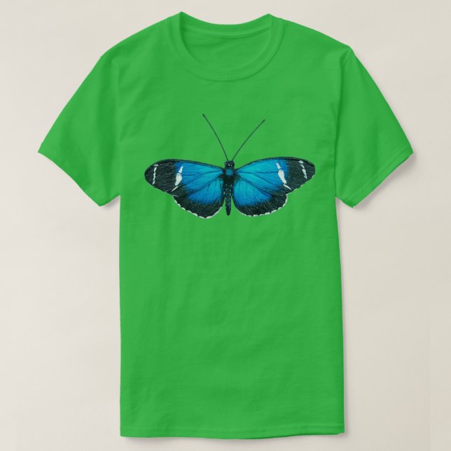 Blue Postman Butterfly T-Shirt (Design vorne)