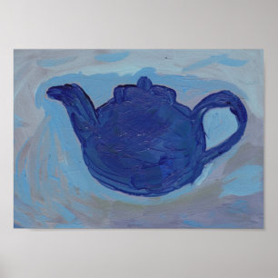 Blue Pot Poster