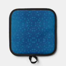 Blue potholder with a subtle dotted pattern  topflappen