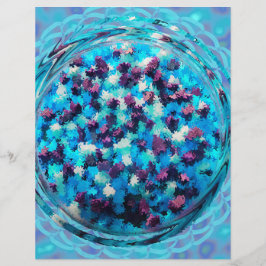 Blue Potpourri Scrapbook Paper 2-Sided Page