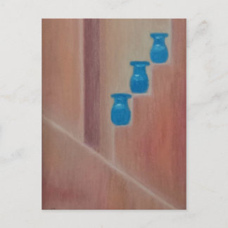 Blue Pots Postkarte