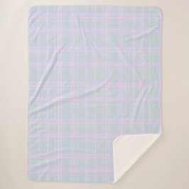  Blue Praire Plaid Sherpadecke