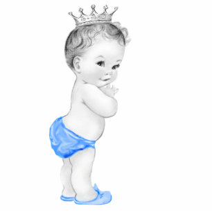 Blue Prince Baby Boy Dusche Freistehende Fotoskulptur