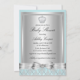 Blue Prince Baby Dusche Einladung