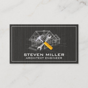 Blue PrinPrint   Architekt   Bauwerkzeuge Visitenkarte