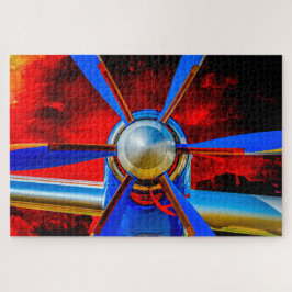 Blue Propeller, Red Sky Puzzle