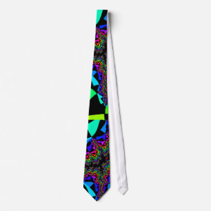 Blue Psychedelic Fraktal Quasar Krawatte
